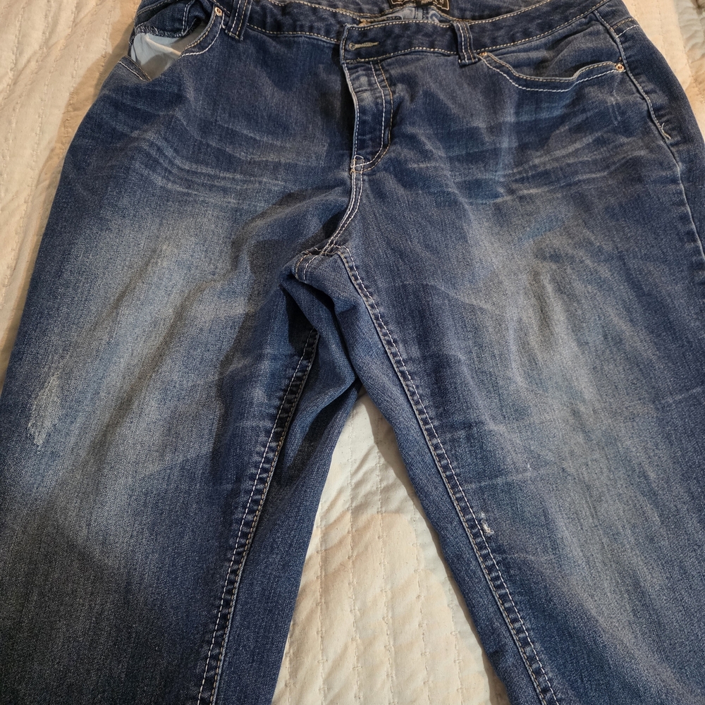 Cato Womens Relaxed Fit Blue Jeans